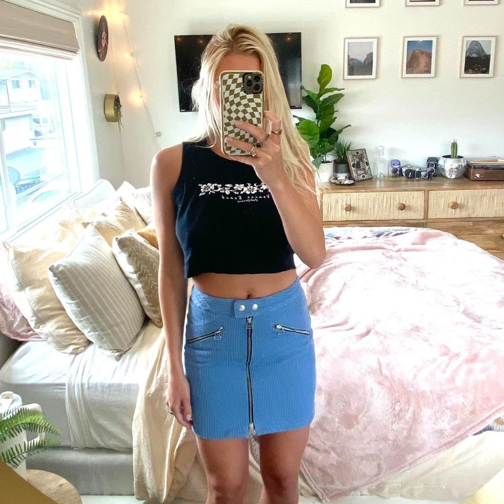 RAG AND BONE PERIWINKLE BLUE MINI SKIRT SIZE 2